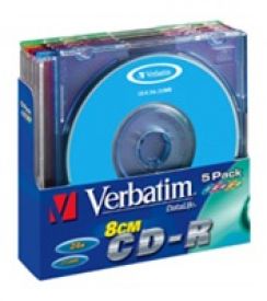 Disk CD-R Verbatim 210MB slim box 8cm, 5ks
