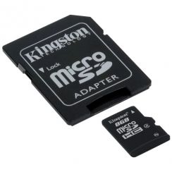 Paměťová karta Micro SDHC Kingston 8GB + adaptér