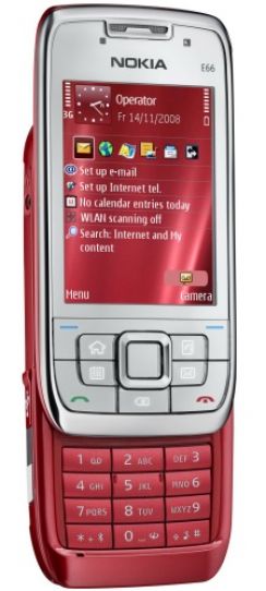 Mobilní telefon Nokia E66 červená, 3měs.