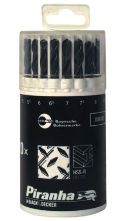 Sada vrtáků Black&Decker X56105, 20-dílná, HSS do kovu 1-10 mm