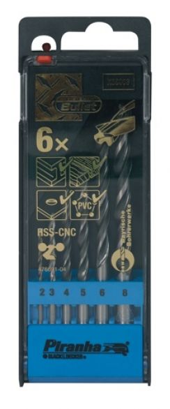 Sada vrtáků Black&Decker X56003, 6-dílná, Bullet HI-TECH 2-3-4-5-6-8 mm