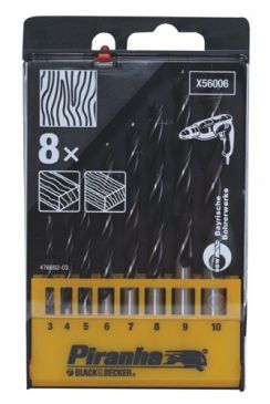 Sada vrtáků Black&Decker X56006, 8-dílná, do dřeva 3-10 mm