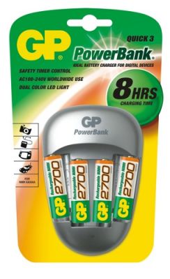 Nabíječka GP PB27 GS + 4xGP270AAHC (2600mAh)