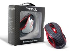 Myš Prestigio PJ-MSL2B Bluetooth,Laser 1600dpi,4tl,USB,Carbon/Red,S