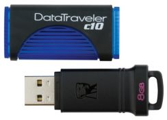 Flash USB Kingston DataTraveler C10, 8GB, modrý