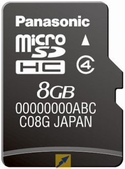 Paměťová karta Micro SD Panasonic RP-SM08GCE1K, 8GB