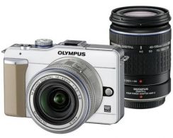 Fotoaparát zrcad. Olympus E-PL1 Kit (M1442L+4015-2) bílý