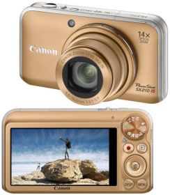 Fotoaparát Canon PowerShot SX210 IS zlatý