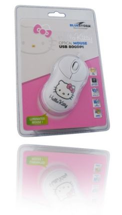 Myš Hello Kitty, optická, 800dpi, USB, bílá