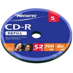 Disk CD-R Memorex 700MB 52x 5-spindl bulk