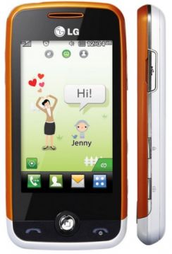 Mobilní telefon LG GS 290 Cookie2 oranžovo-bílý