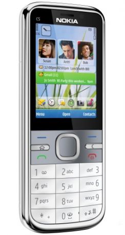 Mobilní telefon Nokia C5 šedý (Warm Grey), freeNAVI, 2GB