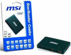 Čtečka karet MSI Star Reader Combo 52v1, 3-portový, externí USB HUB, USB2.0, černá