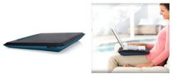 Podložka pro notebook Belkin Notebook CushDesk, hnědá/modrá