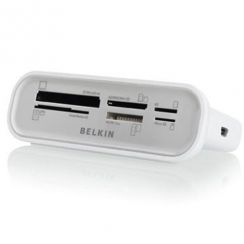 Čtečka karet Belkin USB media 56v1 SDHC/MMC/MS/xD/CF/MicroSD - bílá