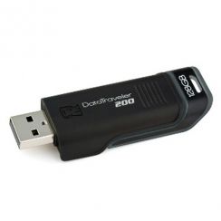Flash USB Kingston 128GB DataTraveler 200  read 20MB/write 10MB černý