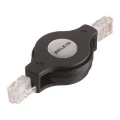 Kabel Belkin PATCH UTP CAT5e 1,5m černý, zatahovatelný