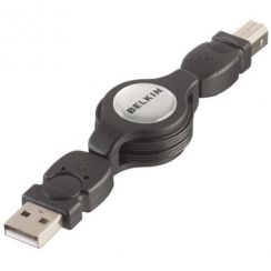 Kabel Belkin USB A/B 0,8m, Pro Series Hi-Speed - zatahovatelný