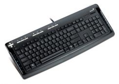 Klávesnice Genius KB-350e/ 21 multimediálních kláves 4D Pad/ PS2/ černá