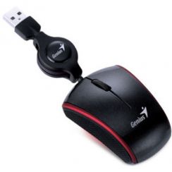 Myš Genius MicroTraveler 330S/ drátová/ 1200 dpi/ USB/ černá
