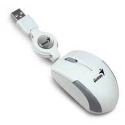 Myš Genius MicroTraveler/ drátová/ 1200 dpi/ USB/ bílá