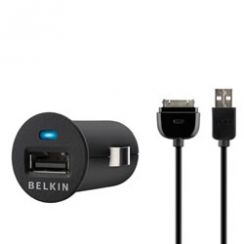 Nabíječka USB Belkin (iPhone/iPod) micro do auta vč.kabelů