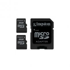 Paměťová karta Micro SD Kingston 2GB Twin Pack(2 kusy) + Adapter