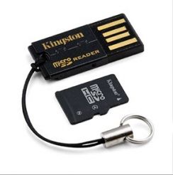 Paměťová karta Micro SD Kingston 8 GB class 4 + MicroSD čtečka Gen2