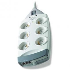 Přepěťová ochrana Belkin 230V/tel,6-zásuvky/2-RJ11,2m,Retail