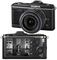 Fotoaparát zrcad. Olympus E-P2 + 14-42 EVK Kit černý