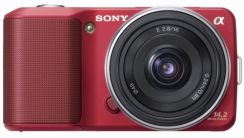 Fotoaparát Sony NEX-3A, červená