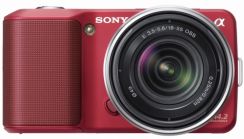 Fotoaparát Sony NEX-3K, červená