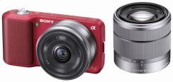 Fotoaparát Sony NEX-3D, červená