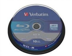 Disk BD-R VERBATIM (10-pack)Blu-Ray/spindle/4x/25GB