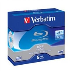 Disk BD-R VERBATIM (5-pack)Blu-RayLTH/Jewel/2x/25GB