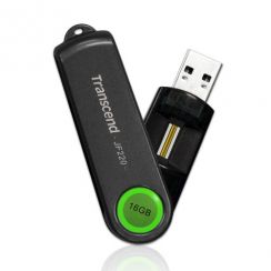 Flash USB 16GB TRANSCEND JetFlash220, Fingerprint (čtečka prstů), USB2.0, zelený