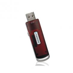 Flash USB 2GB TRANSCEND JetFlashV10, USB2.0, červený