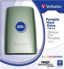 HDD ext. Verbatim 2,5' 320GB USB 2.0, 8MB cache - zelené provedení