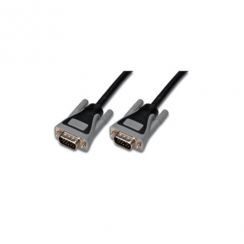 Kabel Digitus Monitor VGA, stíněný, černo/šedý AWG28, 5m
