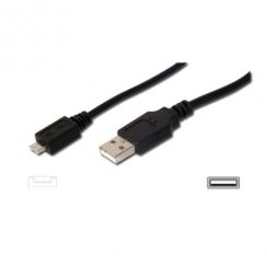 Kabel Digitus USB USB A samec na USB micro A samec, 2x stíněný, 2m