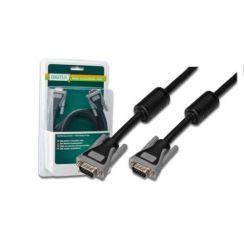 Kabel Digitus XGA připojovací, stíněný, černo/šedý AWG28, 3m, blister
