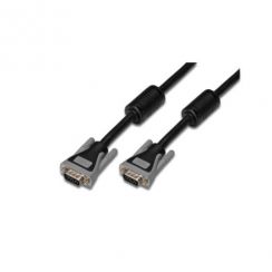 Kabel Digitus XGA připojovací, stíněný, černo/šedý AWG28, 5m