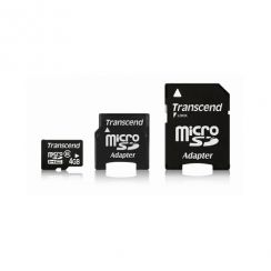 Paměťová karta TRANSCEND 4GB Micro SDHC (2 adaptéry)  memory card