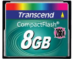 Paměťová karta TRANSCEND 8GB CF Card (266X)  compact flash memory card