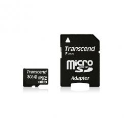 Paměťová karta TRANSCEND 8GB microSDHC Card Class 2 (SD 2.0)  memory card