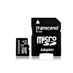 Paměťová karta TRANSCEND 8GB microSDHC Card Class 6 (SD 2.0)   memory card