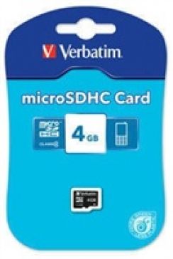 Paměťová karta VERBATIM Micro Secure Digital HC Class4 Card 4GB