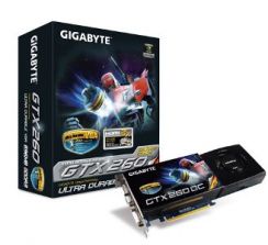 VGA GIGABYTE 260GTX 896MB (448) aktiv 1xDVI HDMI DDR3