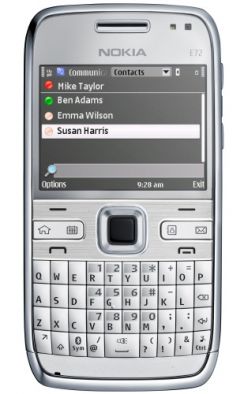 Mobilní telefon Nokia E72 bílý (Zircon White), freeNAVI,CR-115,4GB