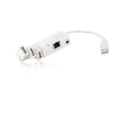 Adaptér Edimax USB 2.0 na 10/100Mbps Ethernet Adapter + 3-portový USB2.0 Hub